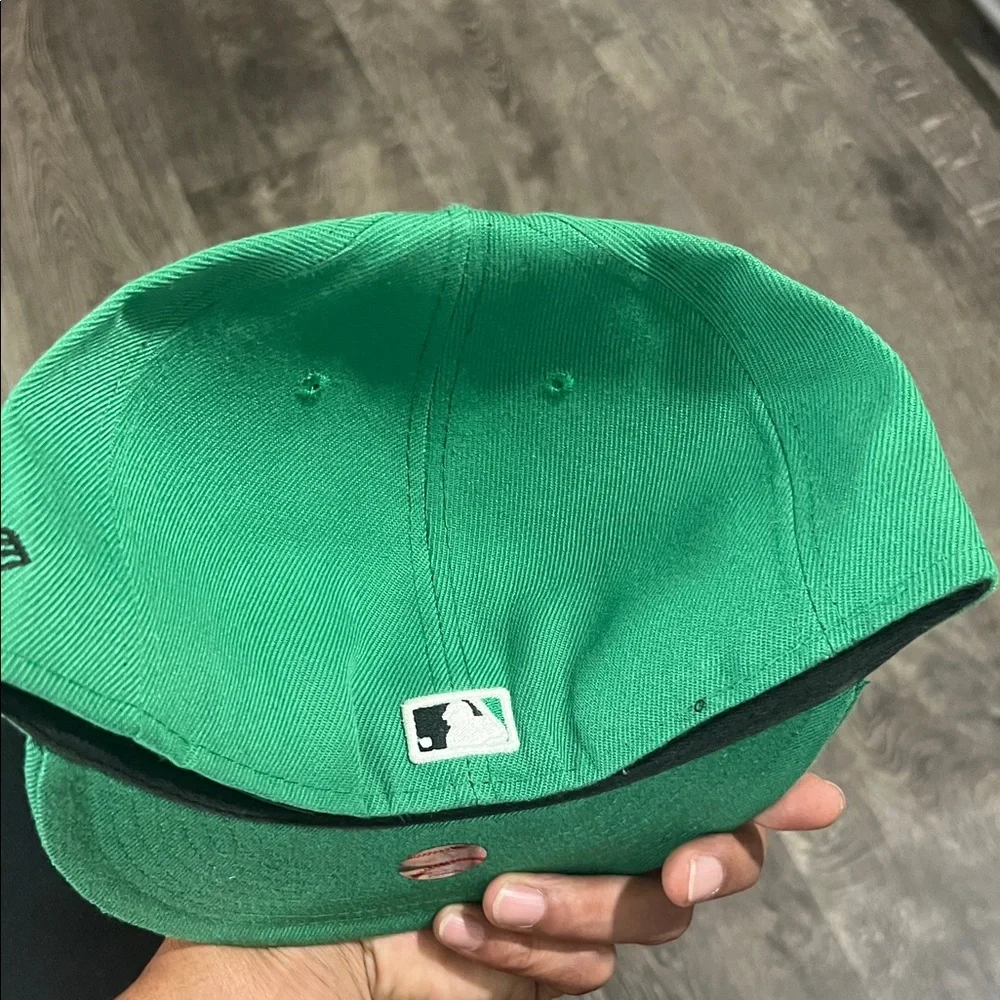 New Era Green 59FIFTY Cap with White A Logo - Picture 2 of 2